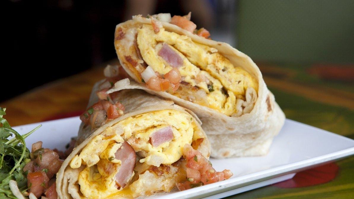 Hungry Ham Breakfast Burrito.