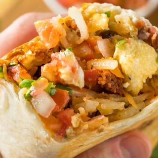 Sleepy Sausage Breakfast Burrito