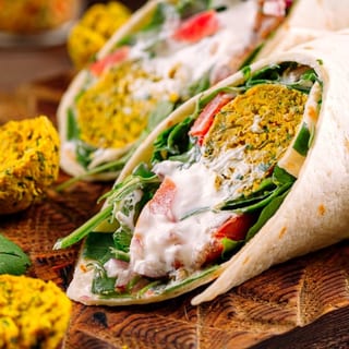 Mediterranean Drama Falafel Burrito