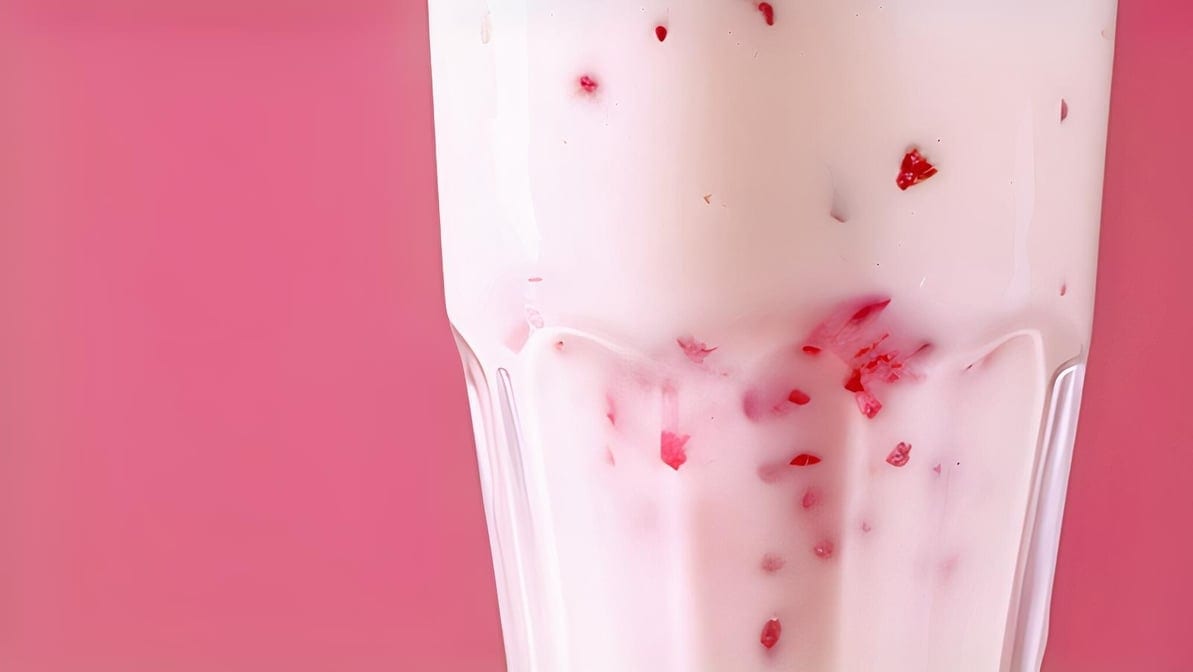 Iced Pistachio Rose Latte.