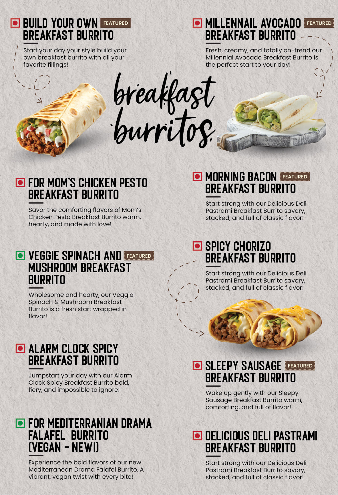 IAG Burritos Menu Mobile