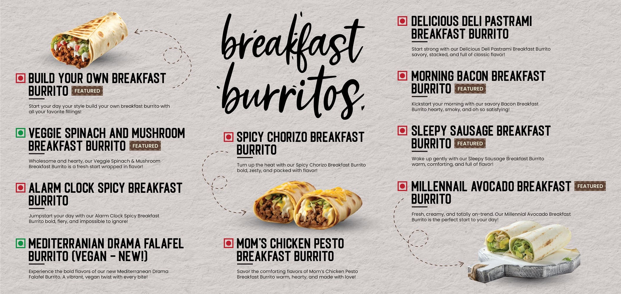 IAG Burritos Menu